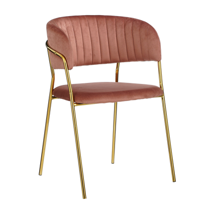 Moony Dining Chair - Velvet - Pink