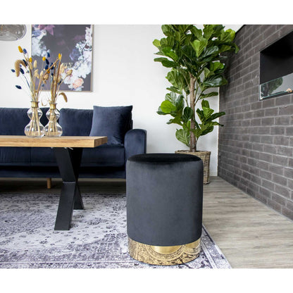Gamby Pouf - Brass/Black,