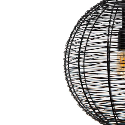 Pendant lamp NATHAN matt black Ø35x35cm