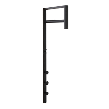 Trento Kledingrek Zwart – Wandgarderobe van Metaal | woon-meubel.nl