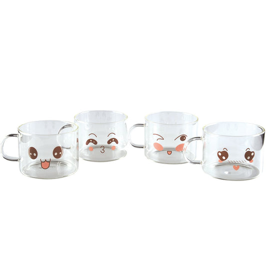 Aulica Set van 4 Glazen Koffiekoppen – 500 ml |woon-meubel.nl