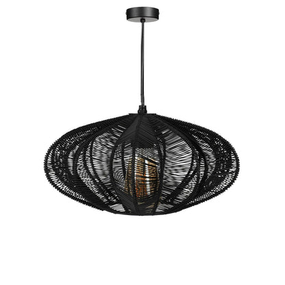 Kanti Pendant Lamp - H17 x Ø31 cm - Metal - Black