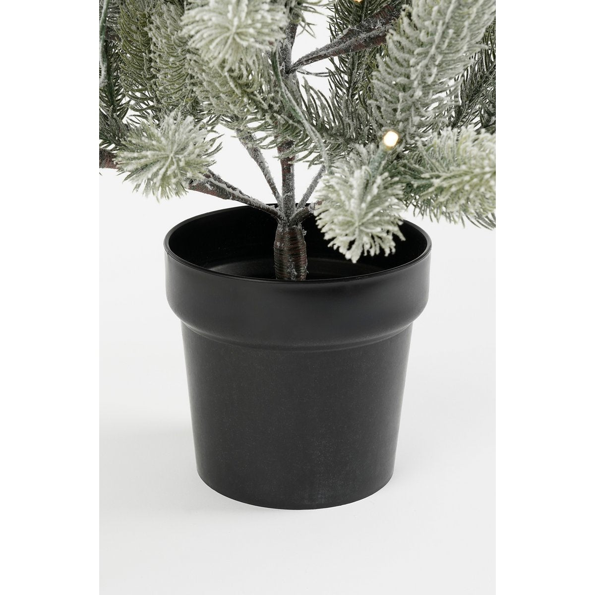 Nigata Kunstkerstboom in Pot met LED Verlichting - H90 x Ø55 cm - Groen Frosted