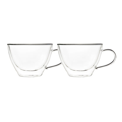 Set van 2 Theekopjes – Dubbelwandig Borosilicaatglas – 370 ml |woon-meubel.nl