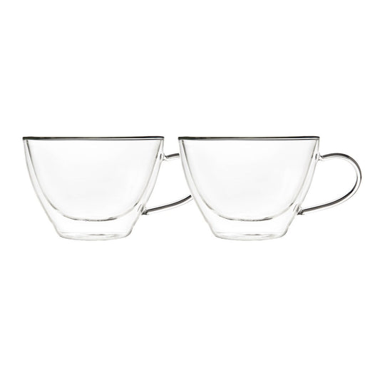 Set van 2 Theekopjes – Dubbelwandig Borosilicaatglas – 370 ml – Aulica