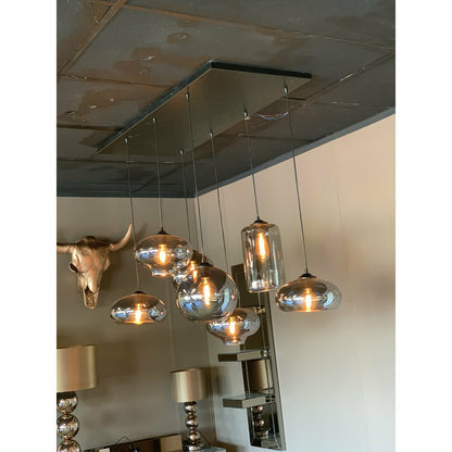 Ava Hanging Lamp Smoke Glass 7-Light