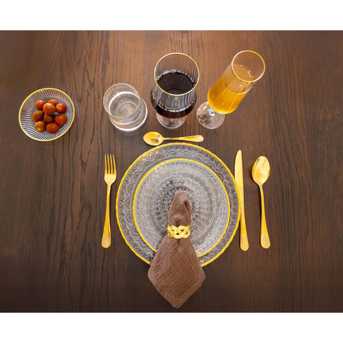 Aulica Goldline Dessertbord met Gouden Rand |woon-meubel.nl