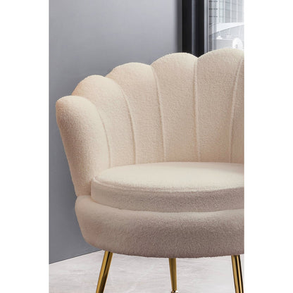 Chair shell with Bouclé fabric