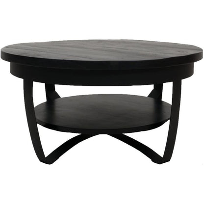 Salontafel Cilamon - 90 cm - Zwart blad dubbele plaat|woon-meubel.nl