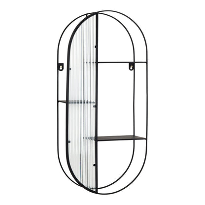 Wandplank van Glas & Zwart Staal | 3 Planken | woon-meubel.nl