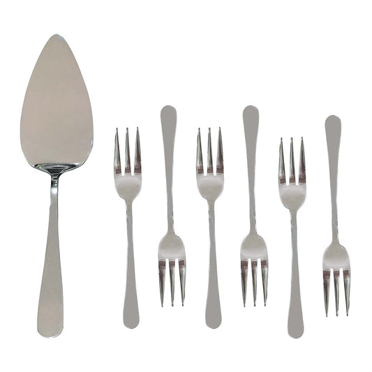 Aulica Zilveren Gebakset 7-delig – Elegant Dessertbestek