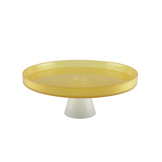 Taartplateau op Voet – Citroengeel Glas, 28 cm |woon-meubel.nl