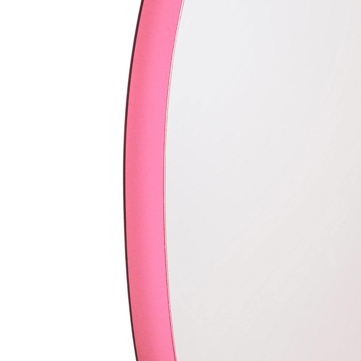 Mirror - wandspiegel rond - metaal - roze - Ø40cm