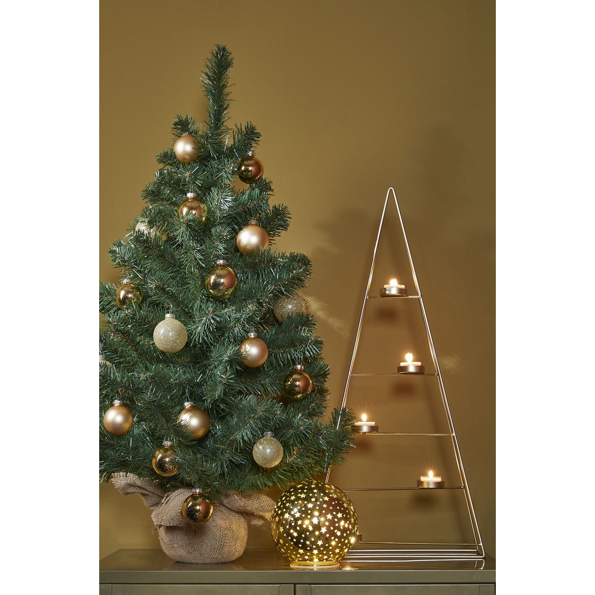 Alpine Kunstkerstboom in Jute - H60 x Ø51 cm - Groen