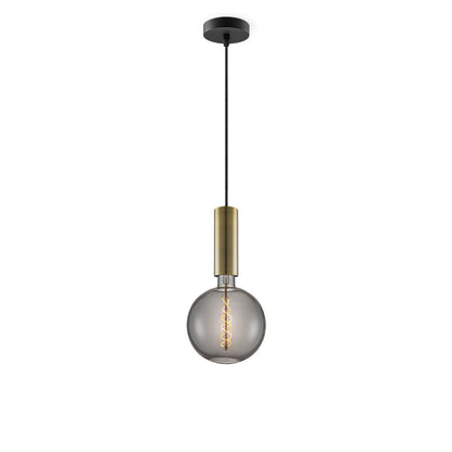 Hanglamp brons Saga - G180 - dimbaar E27 rook |woon-meubel.nl
