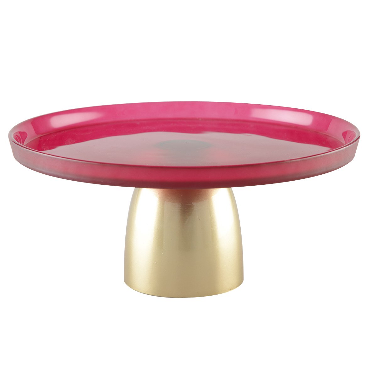 Raspberry taartschaal op voet van Aulica – rood glas Ø28cm

