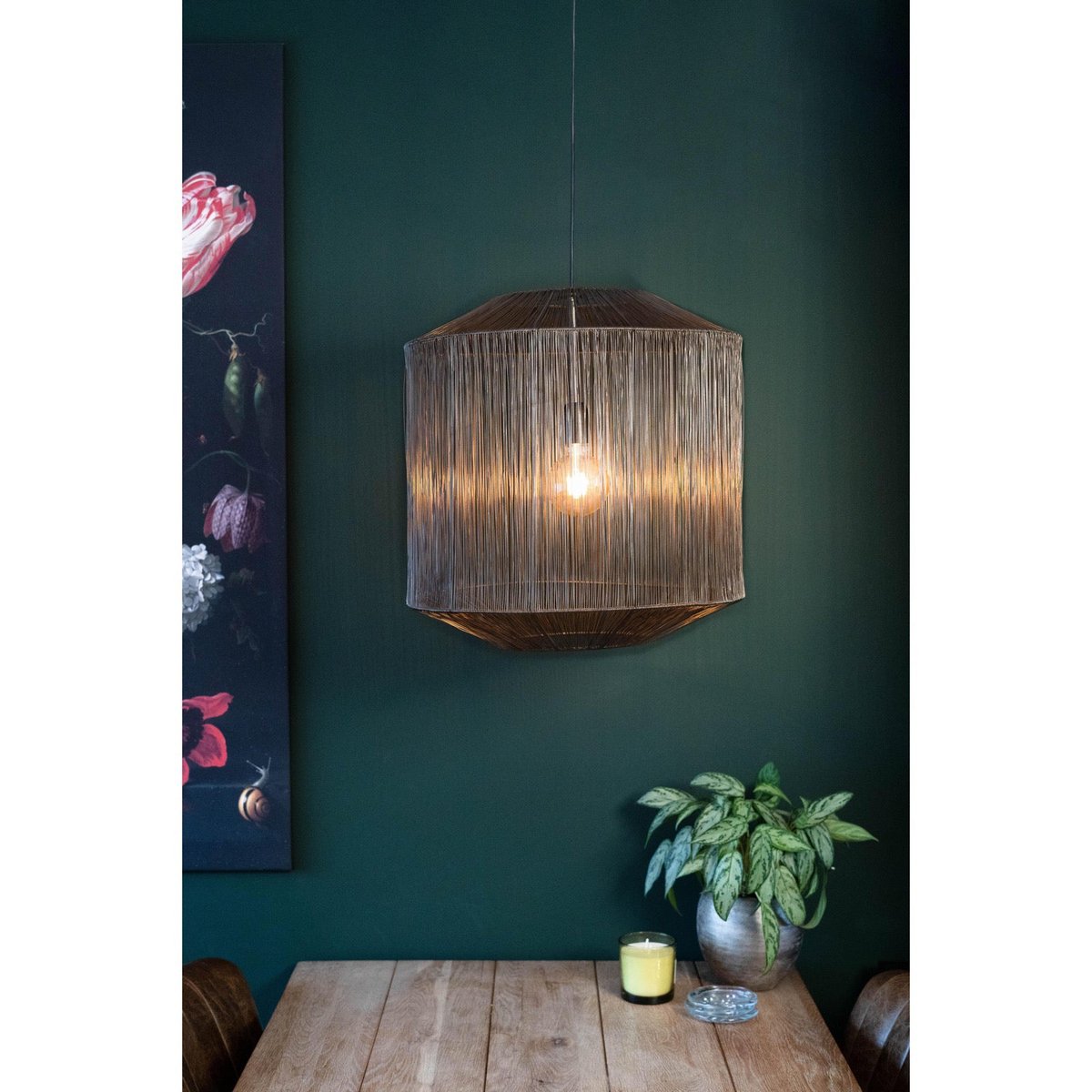 Hanglamp SENNA antiek brons Ø50x54cm