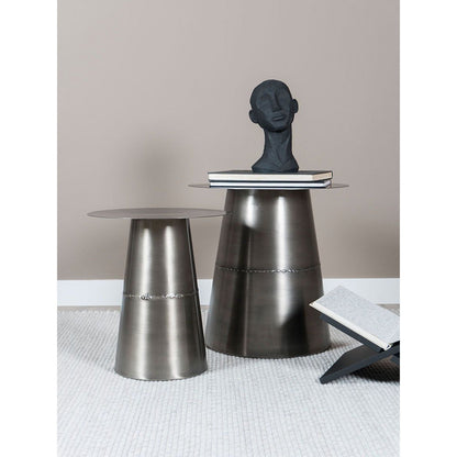 Stoere salontafel - 49 x 49 cm - Zinc |woon-meubel.nl