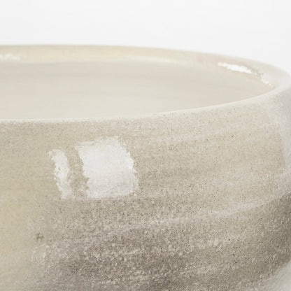 Lester bowl - H12 x Ø28 cm - Terracotta - Light grey