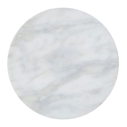 Luxe Ronde Bijzettafel van Marmer & Aluminium – Zilver/Zwart of Goud/Wit – Ø45 x H56 cm