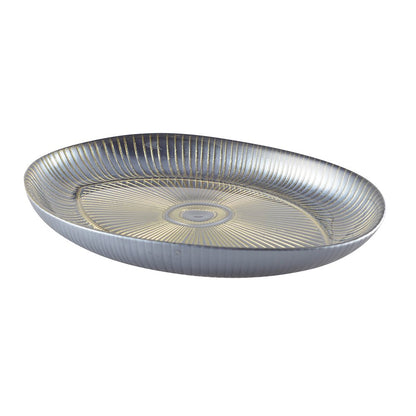 Aulica Oval Eye Bowl – Silver – Glass Presentation Bowl