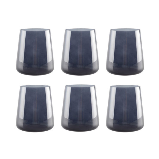 Zwarte Waterglazen – Set van 6 |woon-meubel.nl