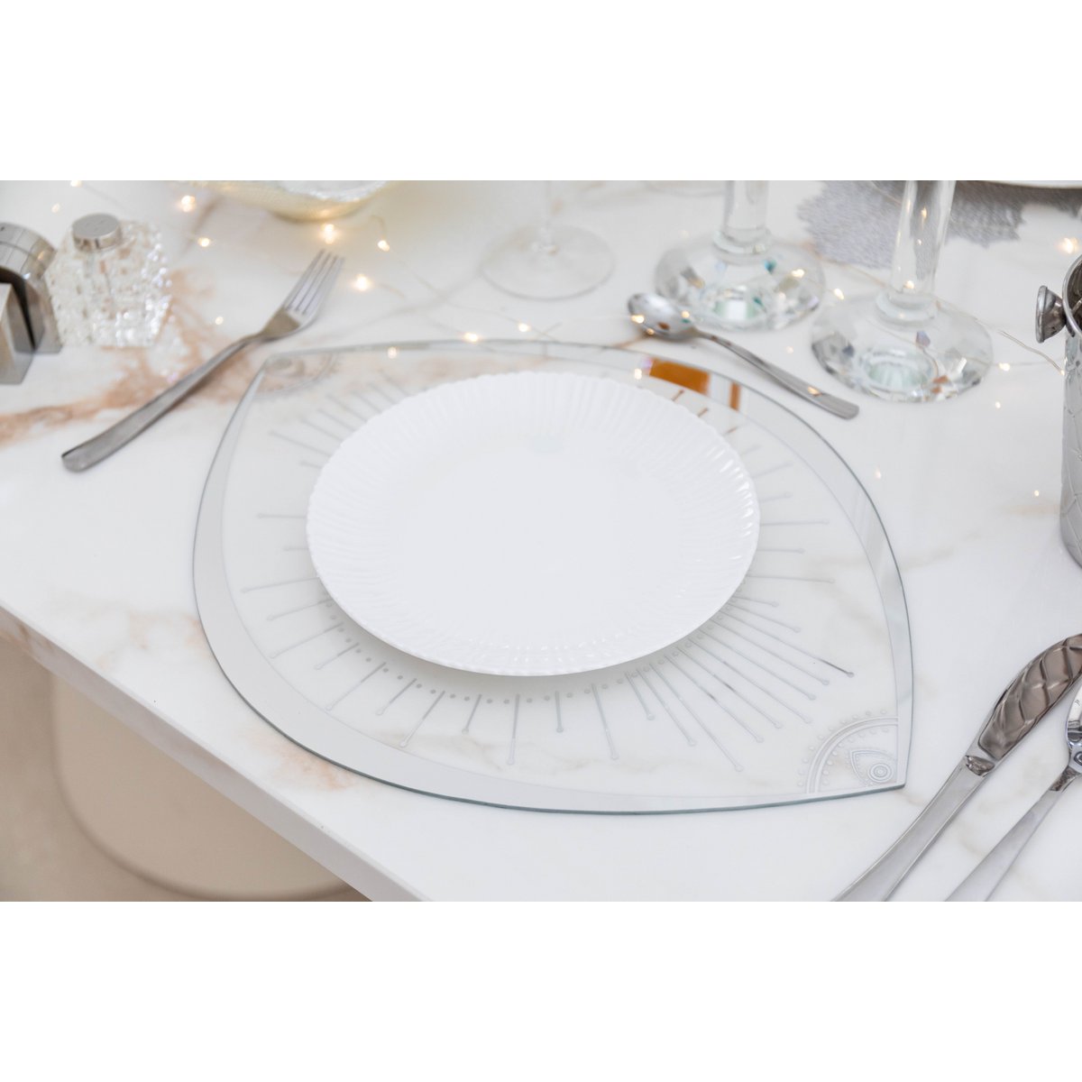Glazen Onderbord 43x33cm – Aulica | Luxe Tafeldecoratie
