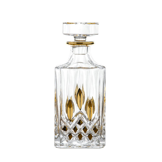 Aulica Whisky Karaf met Gouden Details 700 ml |woon-meubel.nl