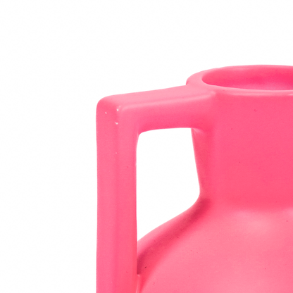 Vase - Kettlebell - Céramique - Rose Fluo
