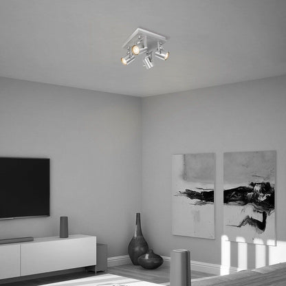 Surface-mounted spotlight Concrete 4 - incl. dimmable LED lamp - concrete
