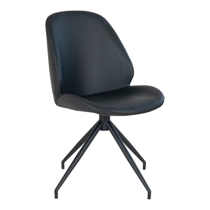 Chaise de salle à manger Monte Carlo - Noir - lot de 2