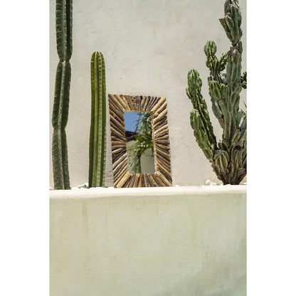 De Driftwood Framed Spiegel handgemaakte - Naturel - M |woon-meubel.nl 
