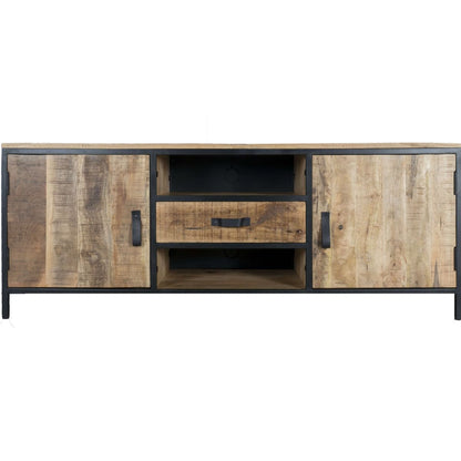 TV Dressoir Luuk Handgemaakt Mangohout en metaal 160 cm |woon-meubel.nl