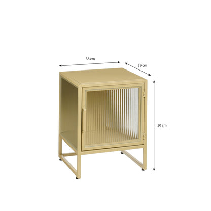 Clifton Opbergkast met Deuren - Beige, Metaal - L38xB35xH50 |woon-meubel.nl