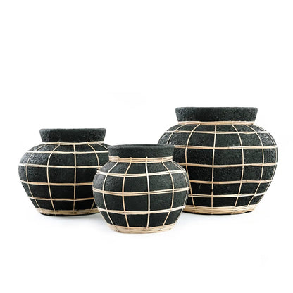 De Buikvaas terracotta - Zwart Naturel - M |woon-meubel.nl