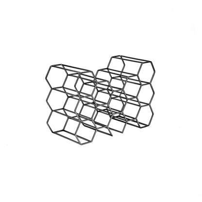Wijnrek - Metaal - Zwart - 11 flessen - 44,5x15,5x29cm |woon-meubel.nl