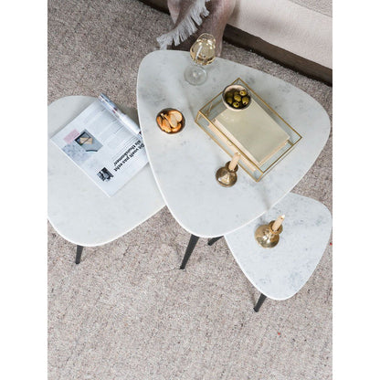 Salontafel Milou - Marmer Organische- 70 cm |woon-meubel.nl
