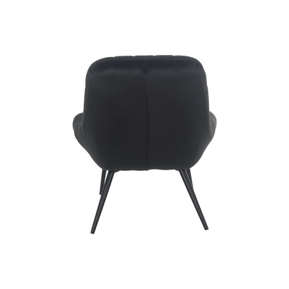 Fauteuil XXL fluweel zwart metaal zwart |woon-meubel.nl
