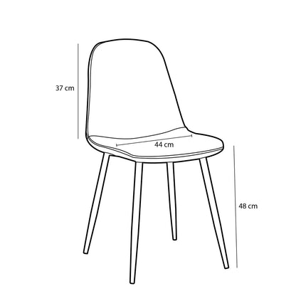 Montelli Dining Chair - Velvet - Orange