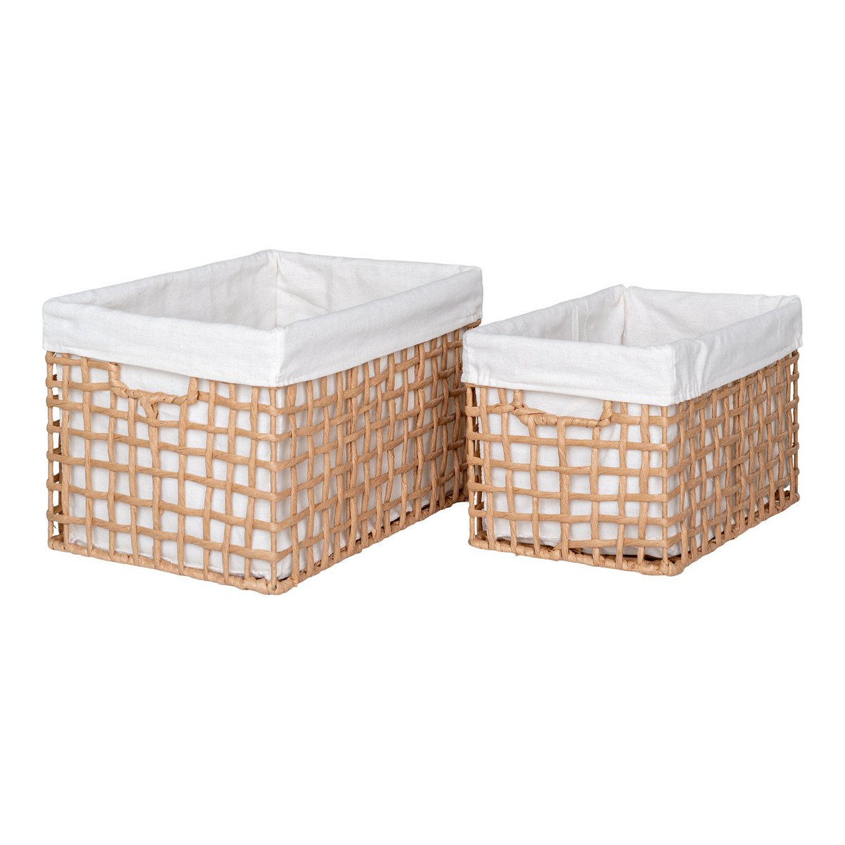 Bustelo Basket - Mand, papier, naturel, set van 2 |woon-meubel.nl