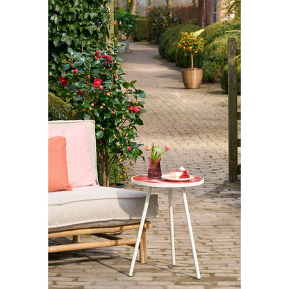 Bologna Bijzettafel Buiten - Rood - Metaal