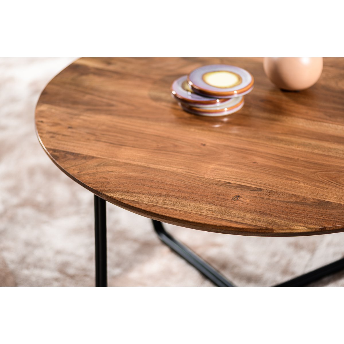 Salontafel rond, 75 cm, B430 bruin