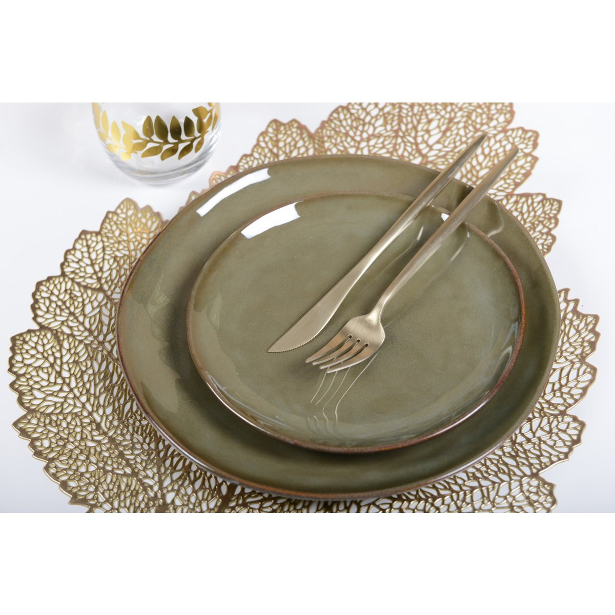 Placemat – Gold Leaf Plate – Gold-colored – Aulica