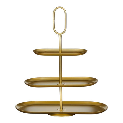 Etagère 3 niveaux Rama - L48 x l20 x H55 cm - Métal - Doré