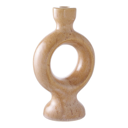 Candle holder - Brown, Ceramic