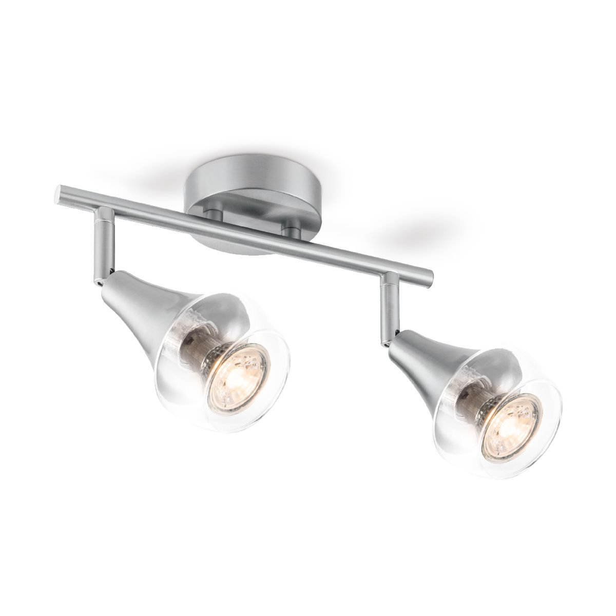 LED Opbouwspot Vaya 2 - incl. dimbare LED lamp - staal