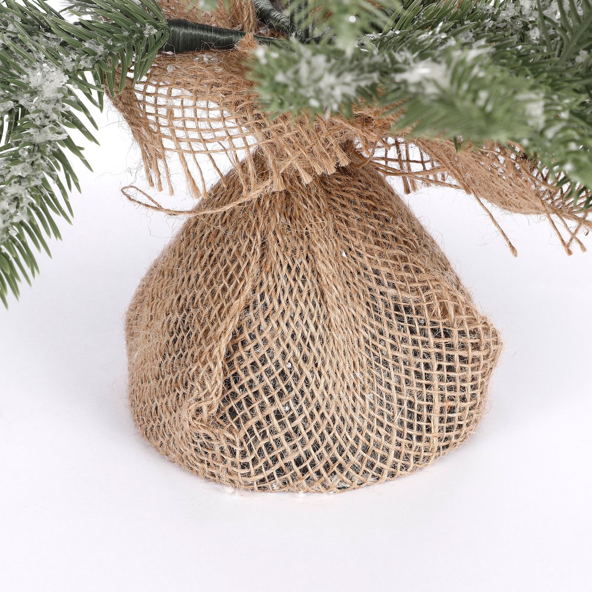 Brewer Kunstkerstboom in Jute - H45 x Ø36 cm - Frosted Green