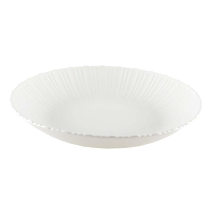 Flora Wit Diep Bord Ø21 cm – Porselein