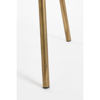 Table d'appoint d'extérieur Alanza - H52 x Ø39 cm - Métal - Vert