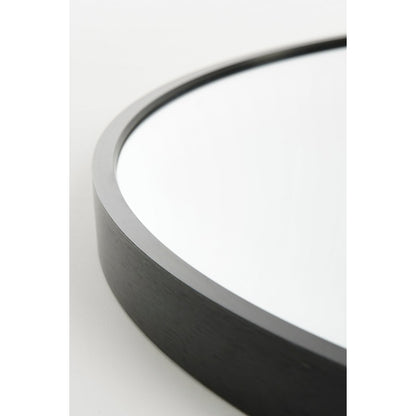 Rossi Wandspiegel - H3 x Ø60 cm - Metaal - Zwart |woon-meubel.nl